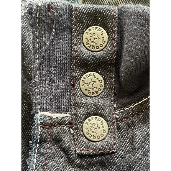 Vintage Y2K Artful Dodger Embroidered Denim Jacket Grunge Skater Size 2XL